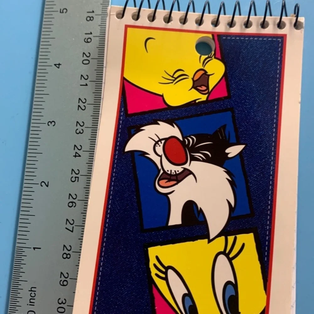 Looney Tunes stationery lot memo book pens pencil holder Sylvester Tweety Bird